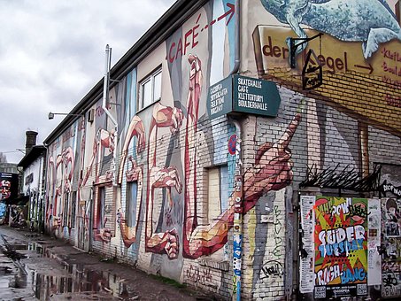 Væg, Graffiti, Vægmaleri, Street Art, By