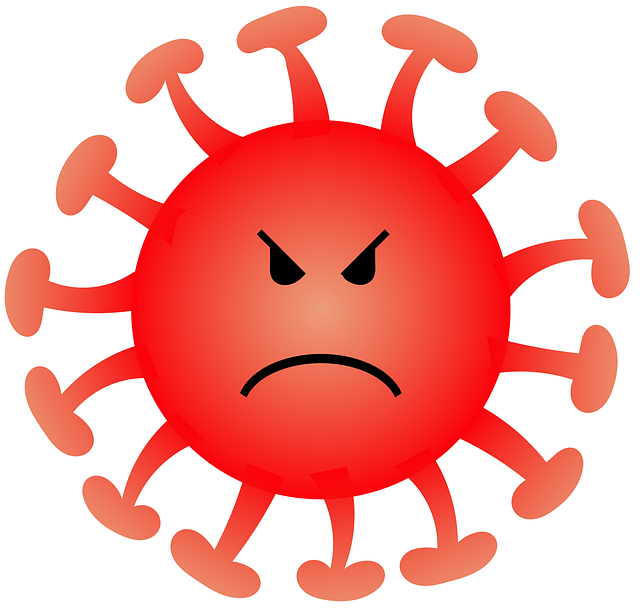 Free coronavirus virus red virus vector