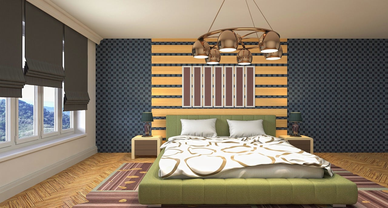 Download Bedroom, Interior Design, 3D Rendered. Royalty-Free Stock ...