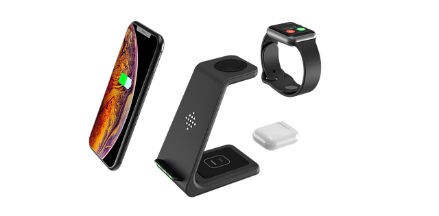 Free wireless charger smartphone smartwatch illustration