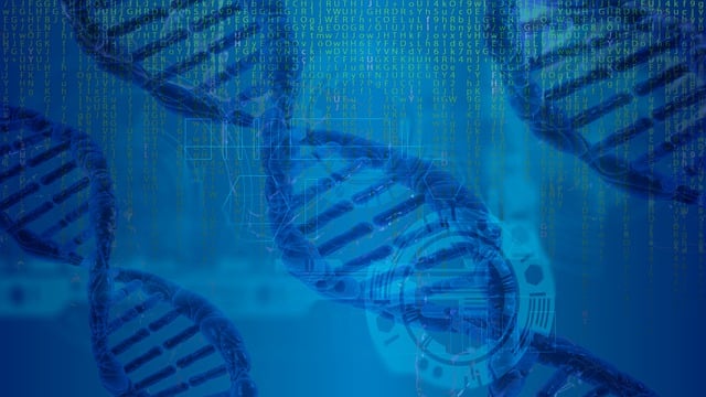 Free dna double helix genetics illustration