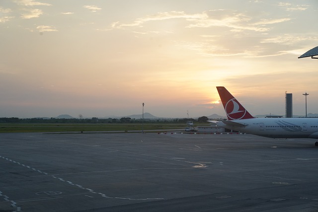 Aeropuerto, Avión, Atardecer, Abuja