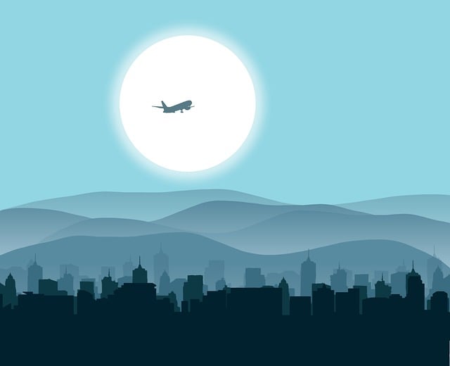 Free cityscape nature moon illustration