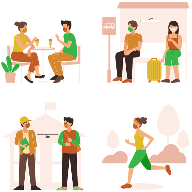 Free people face masks interview illustration