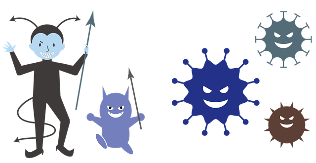 Free bacterias virus disease illustration