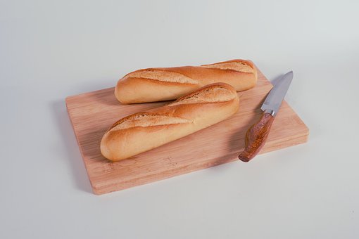 Pan, Cuchillo, Desayuno, Comida, Mesa