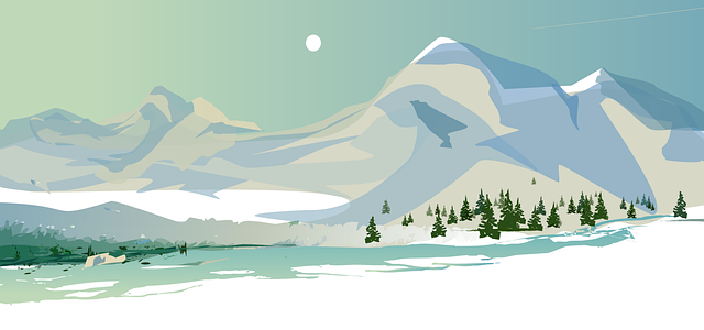 Free mountains forest trees illustration