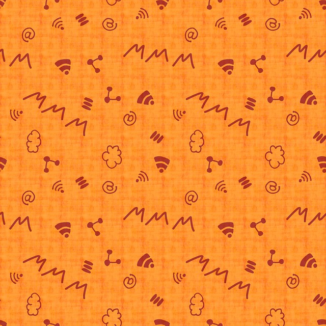 Free doodle network wifi illustration