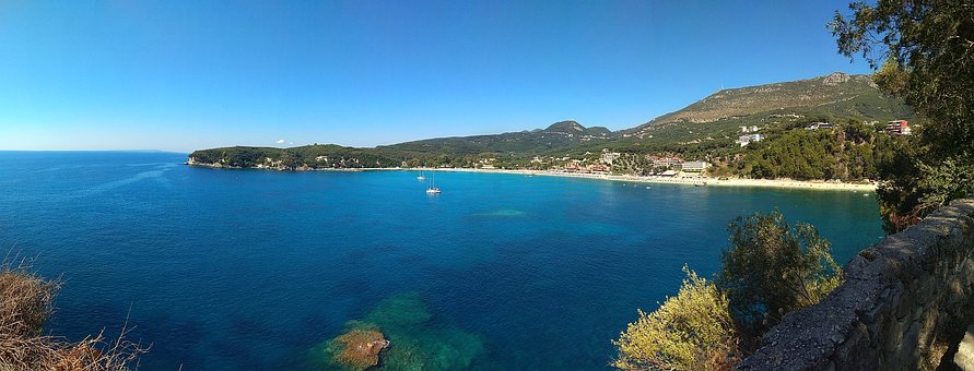 Parga, Preveza, Hellas, Zee, Strand