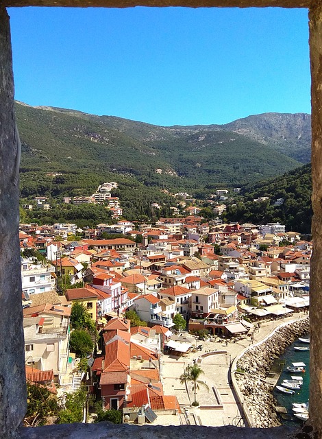 Parga, Preveza, Zee, Huizen, Landschap
