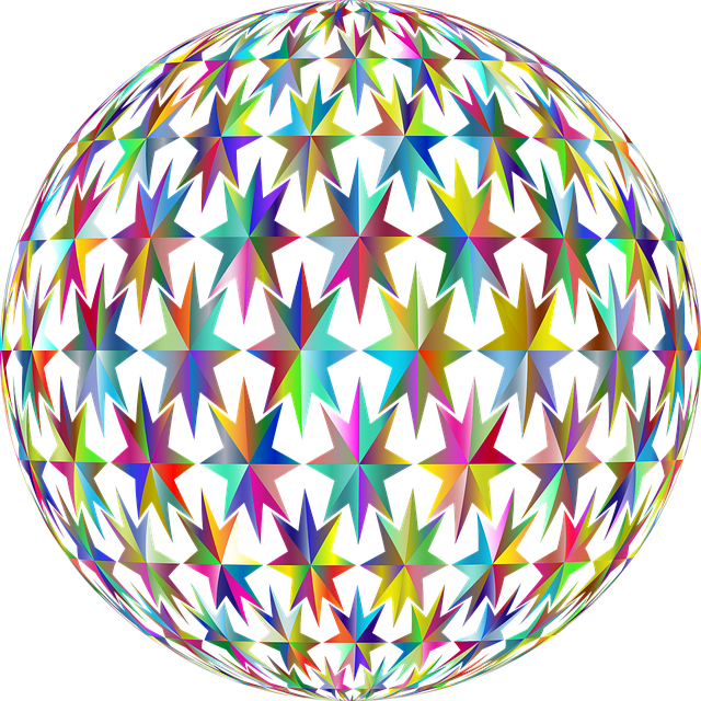 Free sphere pattern stars vector