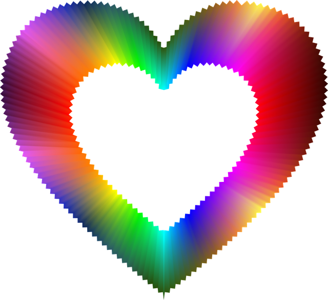 Free heart frame border vector