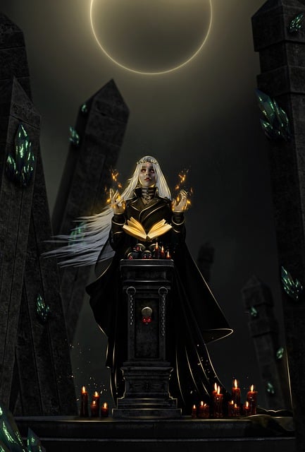 Free woman vampire witch illustration