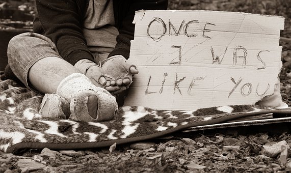 Homeless Man, Beggar, Poverty, Begging