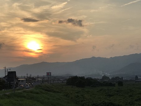 Free Sunset Inland City photo and picture
