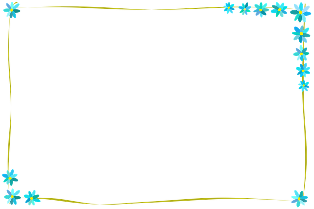Free flowers border frame illustration