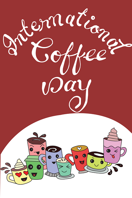 Plakat, Kaffe, Internasjonal, Doodle