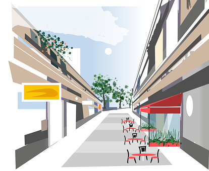 Free Shops Street illustration and picture