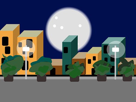Free Buildings Trees illustration and picture