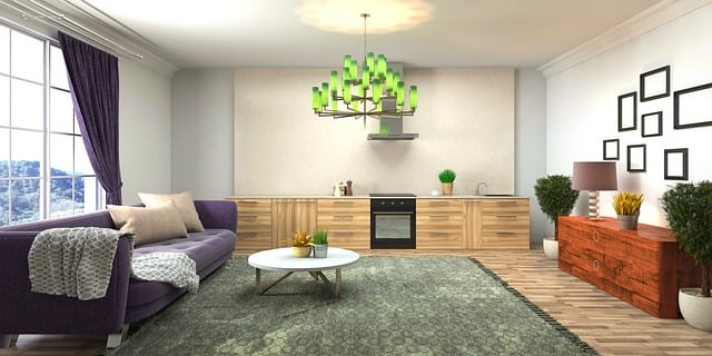 Free room interior design 3d rendered illustration