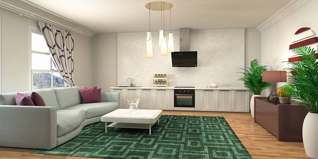 Free room interior design 3d rendered illustration