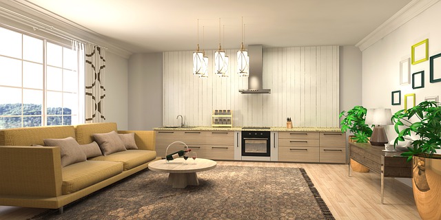 Free room interior design 3d rendered illustration