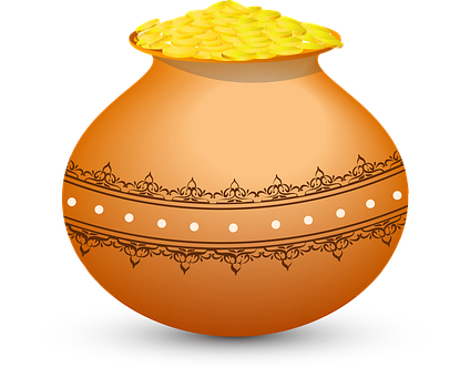 Free Golden Pot Magical Pot vector and picture