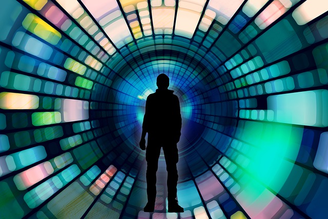 Free man silhouette lens illustration