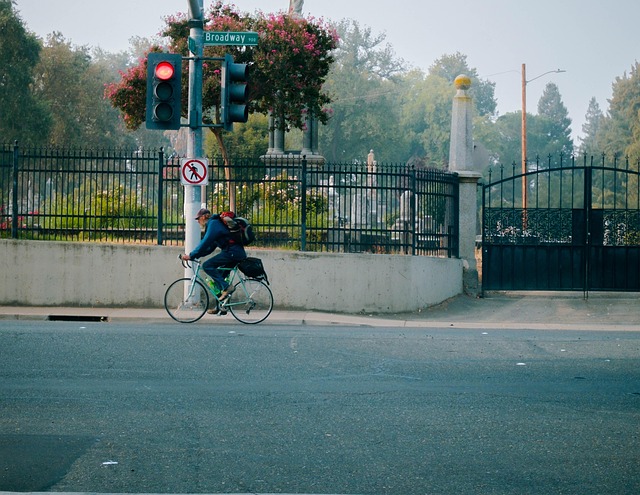 Bicicleta, Hombre, Montando, Broadway