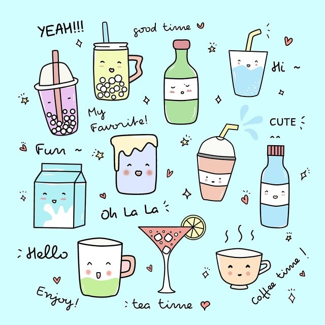 Download free HD stock image of Drinks Cocktails Free drinks cocktails doodle illustration