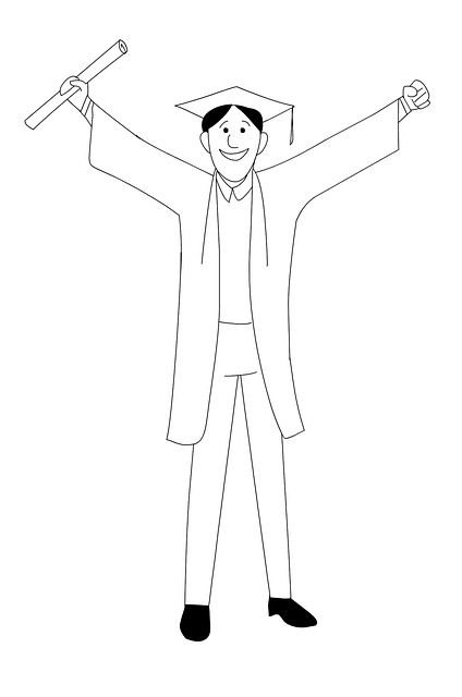 Free Man Graduate illustration and picture