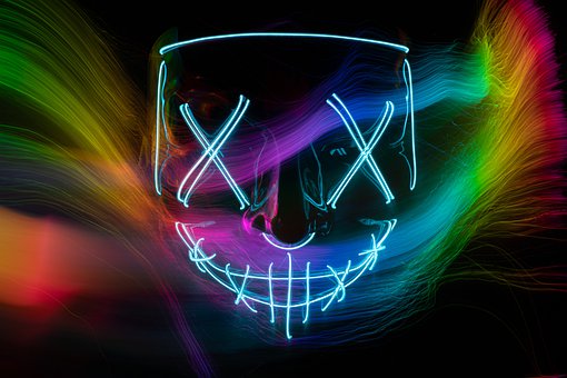 Maske, Gesicht, Bunt, Licht, Abstrakt