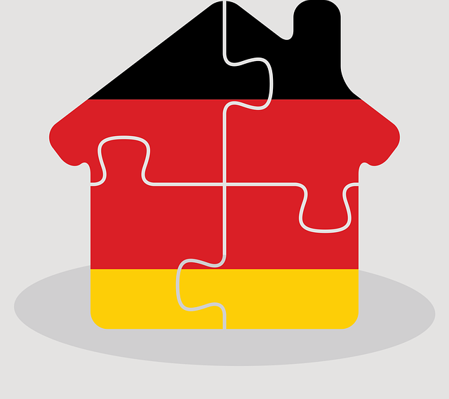 Casa, Bandera, Alemania, Rompecabezas