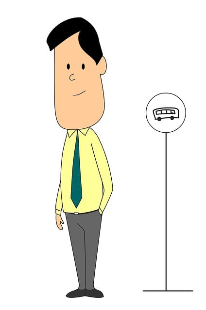 Free Waiting Bus illustration and picture