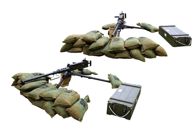 Free machine guns sandbags ammunition illustration