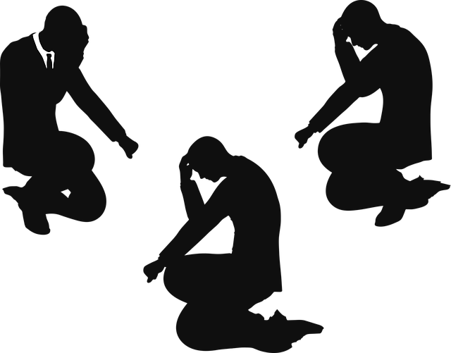 Silhouette, Uomini, Frustrazione