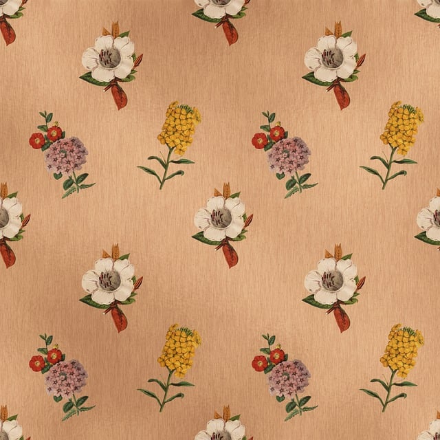Free flower template vintage illustration
