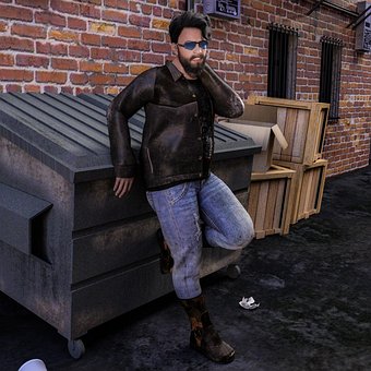 Avatar, Macho, Espera, Jaqueta De Couro