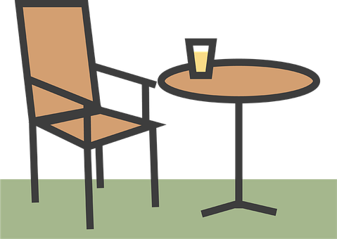 Stol, Bord, Drikke, Glas, Have, Bar