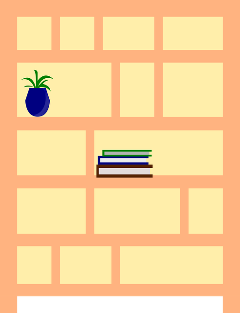 Free shelf bookshelf library illustration