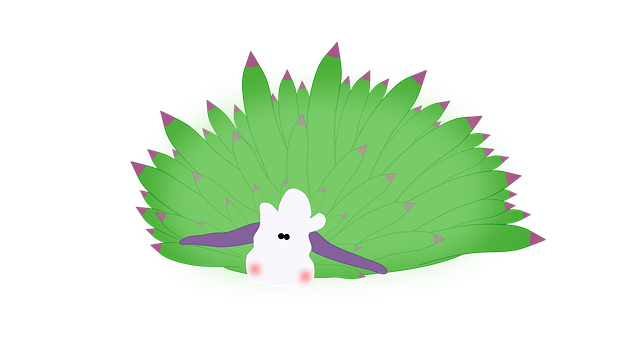 Free snail slug leaf illustration