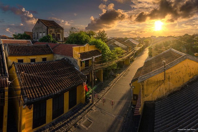 Hoian, Vietnam, Landskab, Solopgang