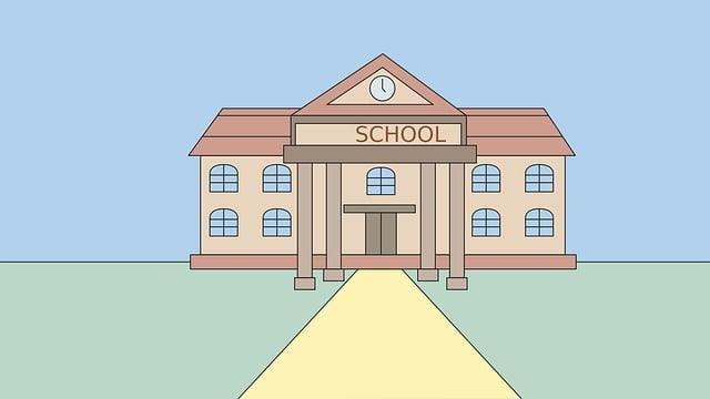 Skole, Bygning, Flad Tegning, Ikon