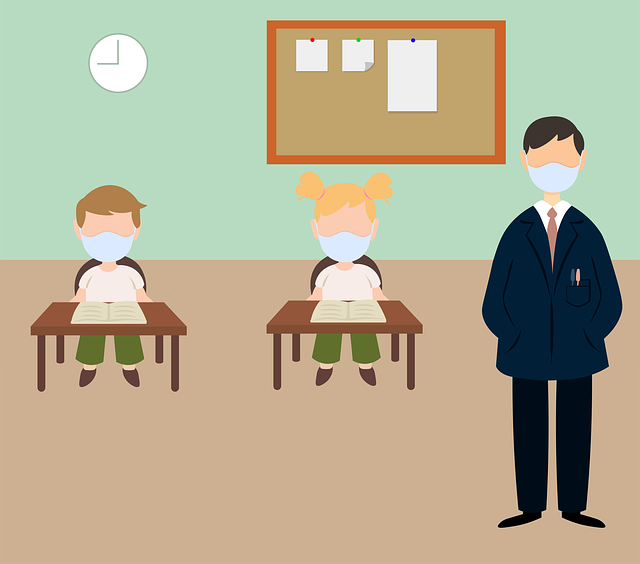 Free classroom school coronavirus illustration