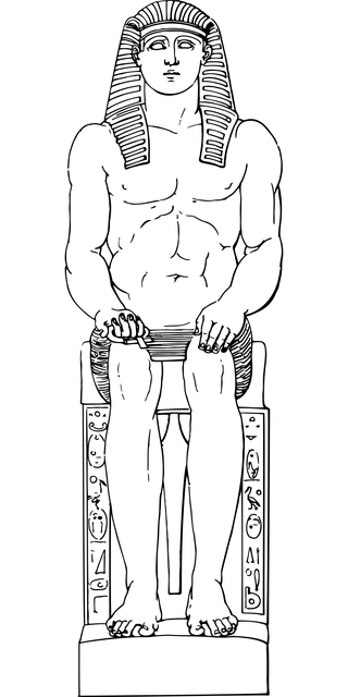 Free egypt man line art vector