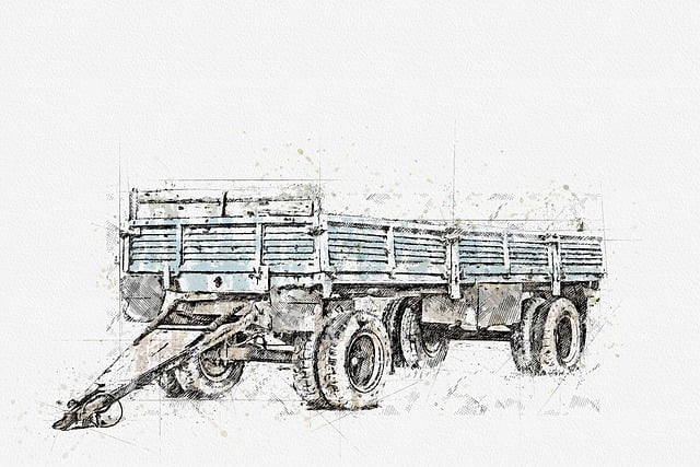 Free trailer hauler carrier illustration