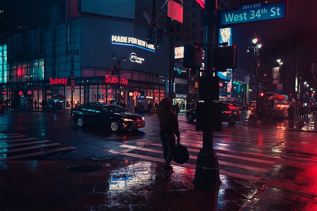 By, Nat, Bygning, Lys, Hyundai, Neon