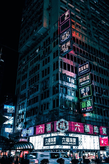 By, Nat, Bygning, Lys, Hyundai, Neon
