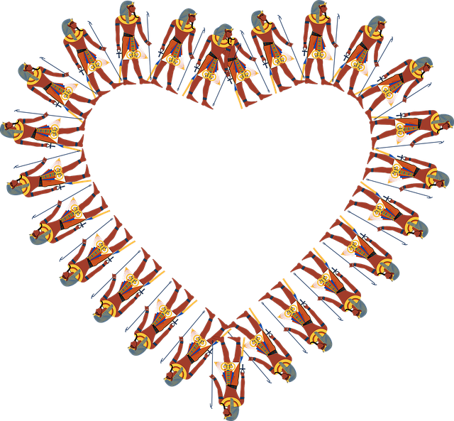 Free heart egyptian frame vector