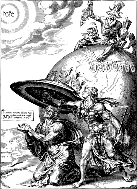 Free angel devil line art vector